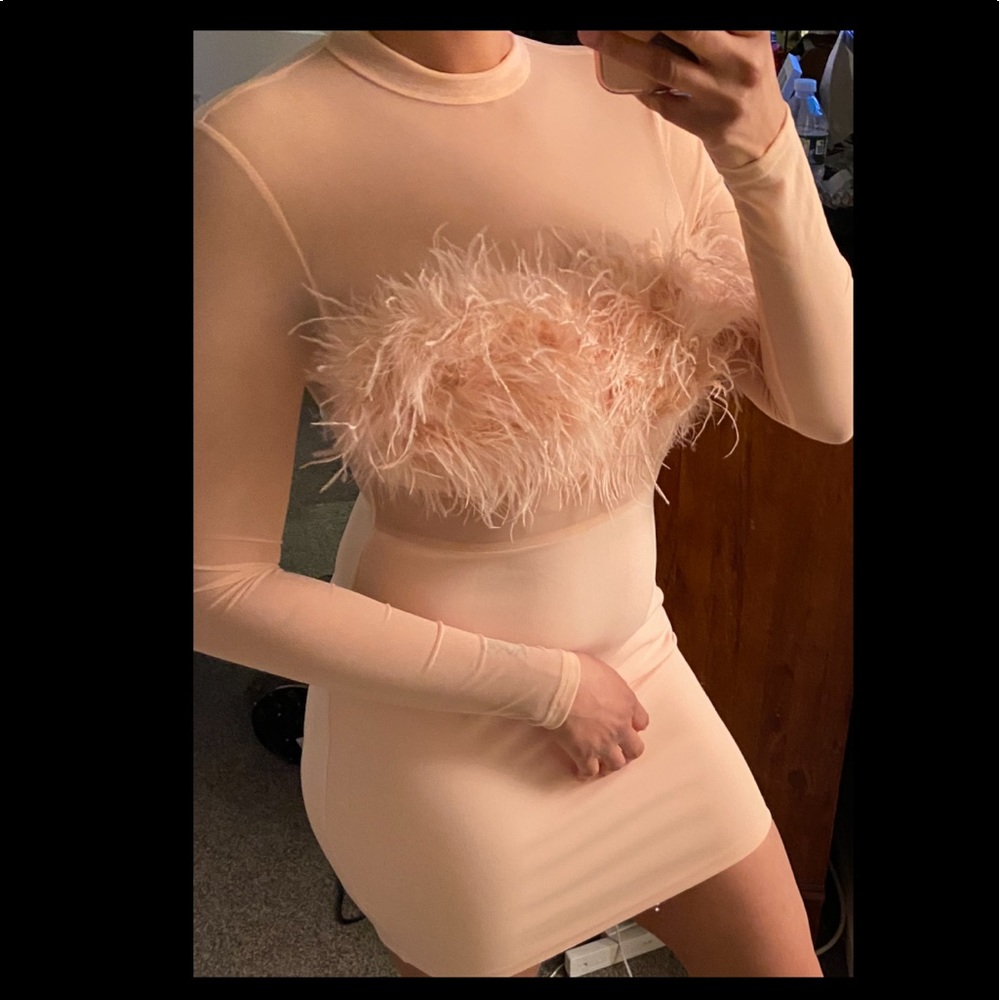 Pink Feather Dress
